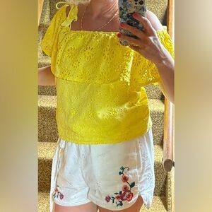 Denny Rose Yellow Lace Women's top